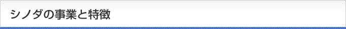 シノダの事業と特徴